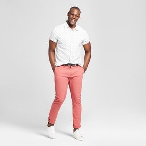 GOODFELLOW Red Athletic-Fit Chino Pants NEW NWT
